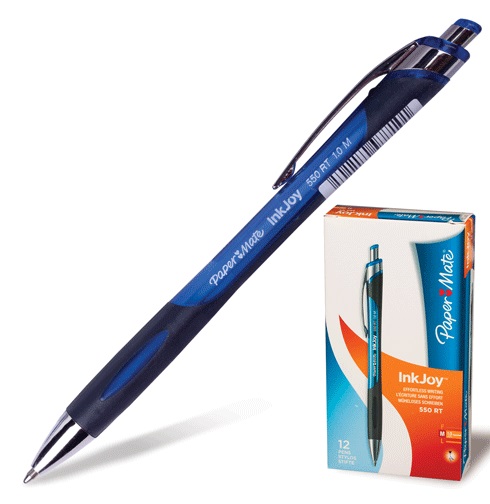 Ручка шариковая автоматическая Ink Joy 550 синяя S0977220 рез. грипп