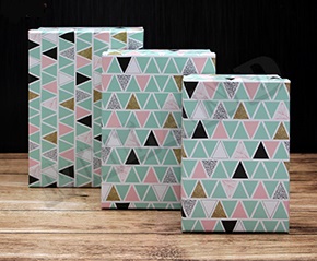 Набор подарочных коробок Разноцветные треугольники, 3шт ППК-1305