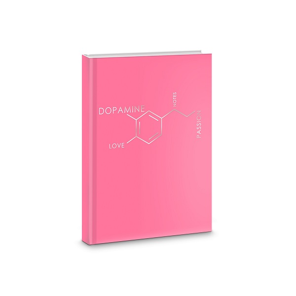 Блокнот А6  80л Канц-Эксмо Molecule. Dopamine, Soft Touch ламин, тисн.фольгой БИФ68081