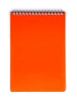 Блокнот А5 спир.,80 л.кл. Хатбер DIAMOND НЕОН Оранжевый 2035 пластик. обложка