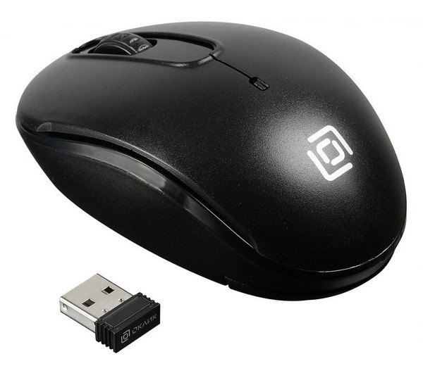 Мышь Oklick 505MW черный, оптическая (1000dpi) беспроводная USB (3but)