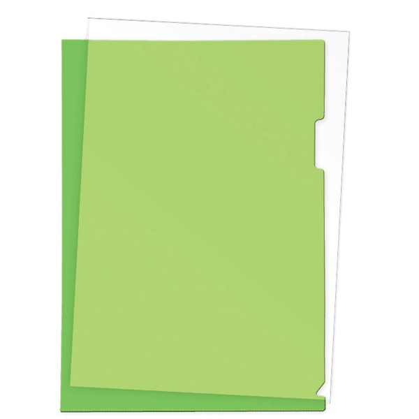 Папка-уголок Attomex A4, 180 мкм, полупрозрачная зеленая 3074727