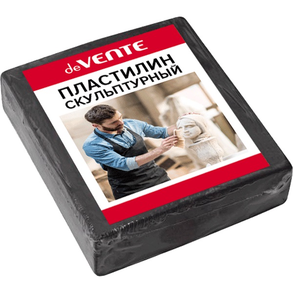 Пластилин скульптурный deVENTE 500 гр. серый, твердый 8042903