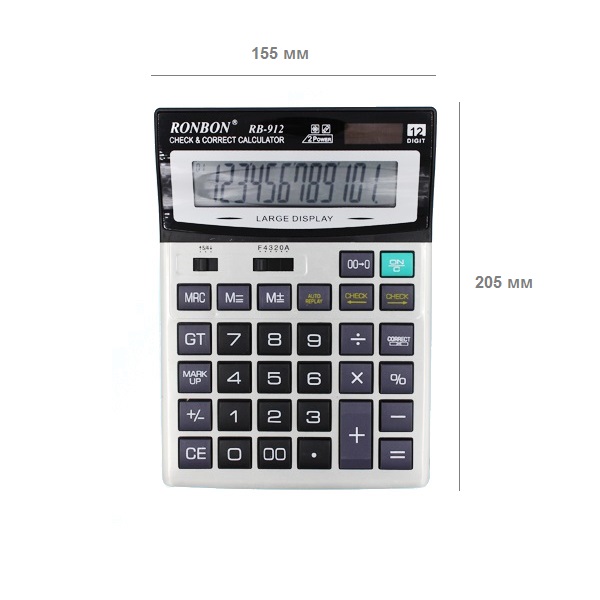 Калькулятор 12-разр. RB-912 20,5*15,5см