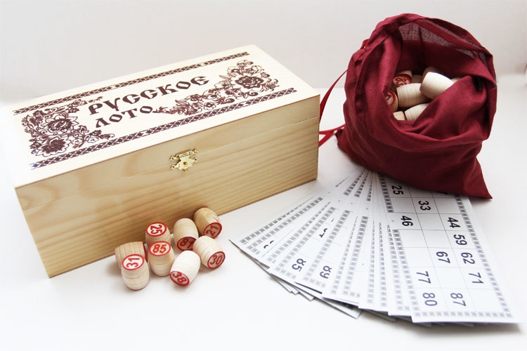 Игра настольная Лото в деревянном сундучке 260х130х90 ИН-1850