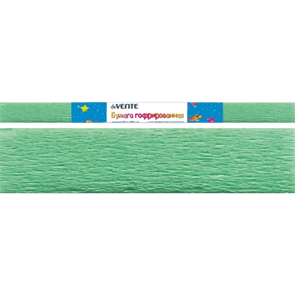 Бумага гофрир. (креповая) "deVENTE" 50*250 см 32 г/м2 светло-зеленая 8040806