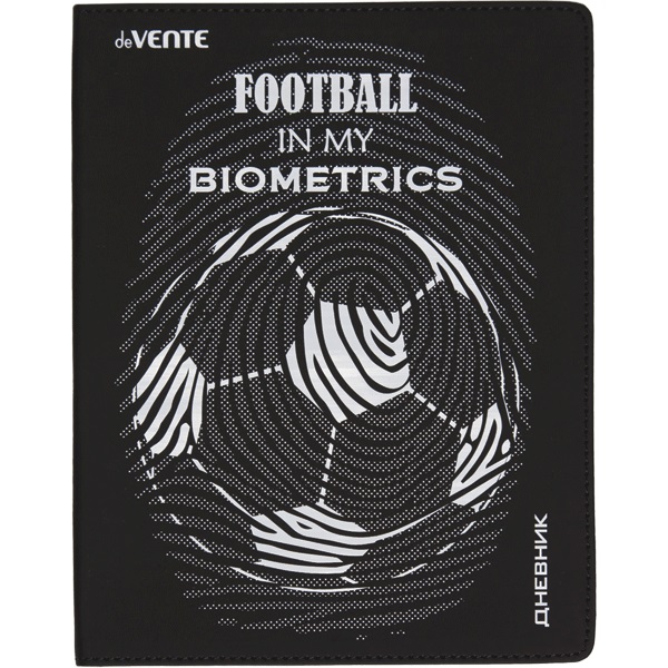 Дневник инт.обл.универс. deVENTE. Football Biometrics. кожзам, шелкография 2020078