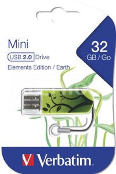 Флэш-драйв 32ГБ Verbatim Mini Elements Edition 49411 USB2.0 зеленый/рисунок