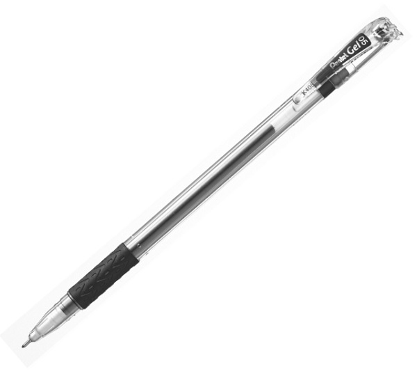 Ручка гелевая, мягкая зона захвата 0,5 мм Pentel K405-A черная