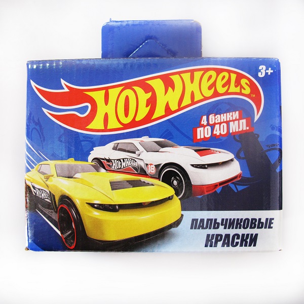 Краски пальчиковые Centrum Hot Wheels 4цв. 40мл 88630