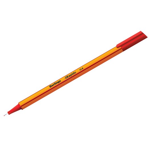 Ручка капиллярная Berlingo Rapido, красная, 0,4мм CK_40102