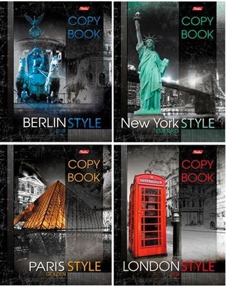 Тетрадь 80л.клет.Хатбер STYLE 5-цв. блок, ассорти 80Т5B1к