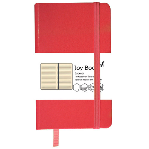 Бизнес-блокнот А6 96л. Joy Book. Вишнево-розовый, кожзам Канц-Эксмо БДБЛ6962236