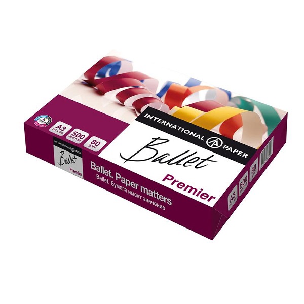 Бумага Ballet Premier A3 162% бел 80 г/м2 500 листов