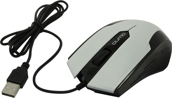 Мышь Qumo Office M14 оптическая (1000dpi) USB (3but) белая