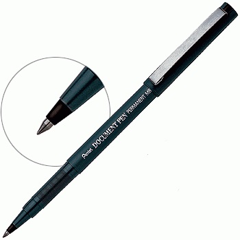 Ручка роллер Pentel DOKUMENT PEN  MR205-А черный ВЫВОД