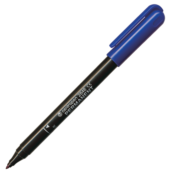 Маркер перманентный Centropen 2846 0106/9406 синий 1 мм
