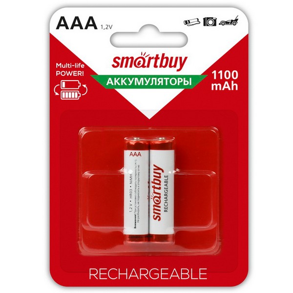 Аккумулятор Smartbuy HR03 (AAA) 1100mAh, 2шт/уп 