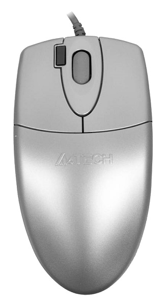 Мышь A4Tech OP-620D, серебристый, оптическая (1000dpi) USB (4but) 