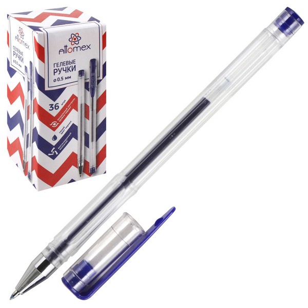 Ручка гелевая "Attomex" d=0,5 проз. корпус 5051347 синяя