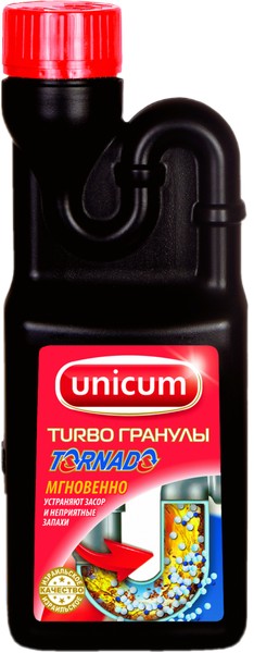 Средство д/очистки труб  600гр UNICUM Торнадо, гранулы