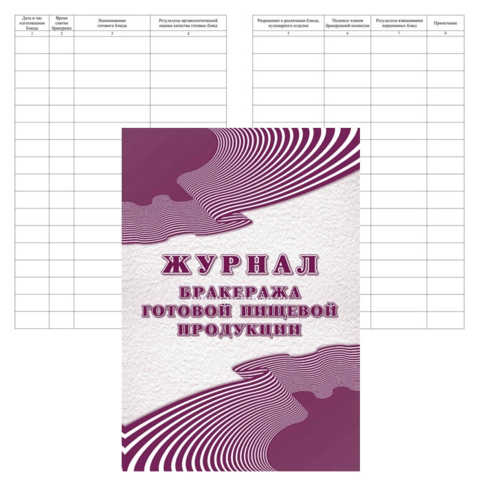 Журнал бракеража готовой пищевой продукции А4, 48л, КЖ-137/2