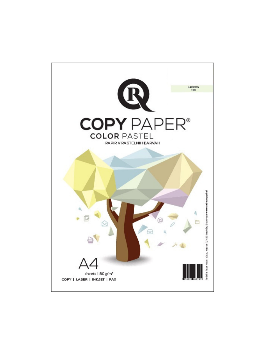 Бумага Rcopy А4 80гр пастель лагуна (светло-зеленый) 100л