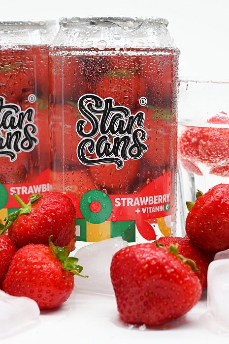 Газированный напиток StarCans со вкусом Клубники 350мл