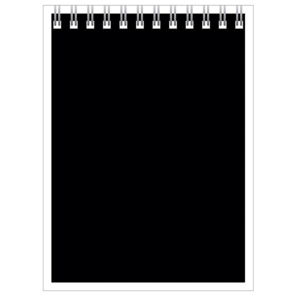 Блокнот А6 спир.,40 л.кл. Черный 13752