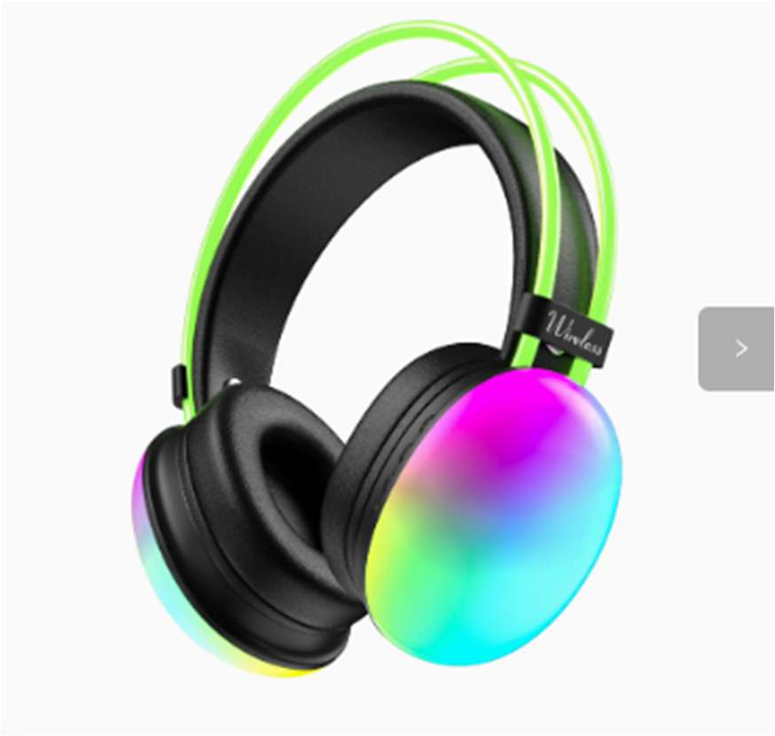 Наушники беспроводные YDM78 с RGB-подсветкой, черные