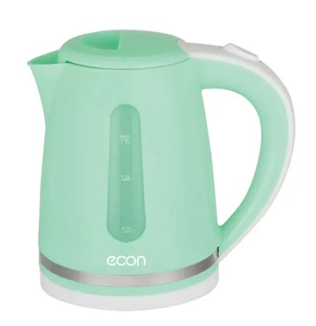 Чайник 1,7 л ECON ECO-1713KE, 2200Вт, пластик. зеленый