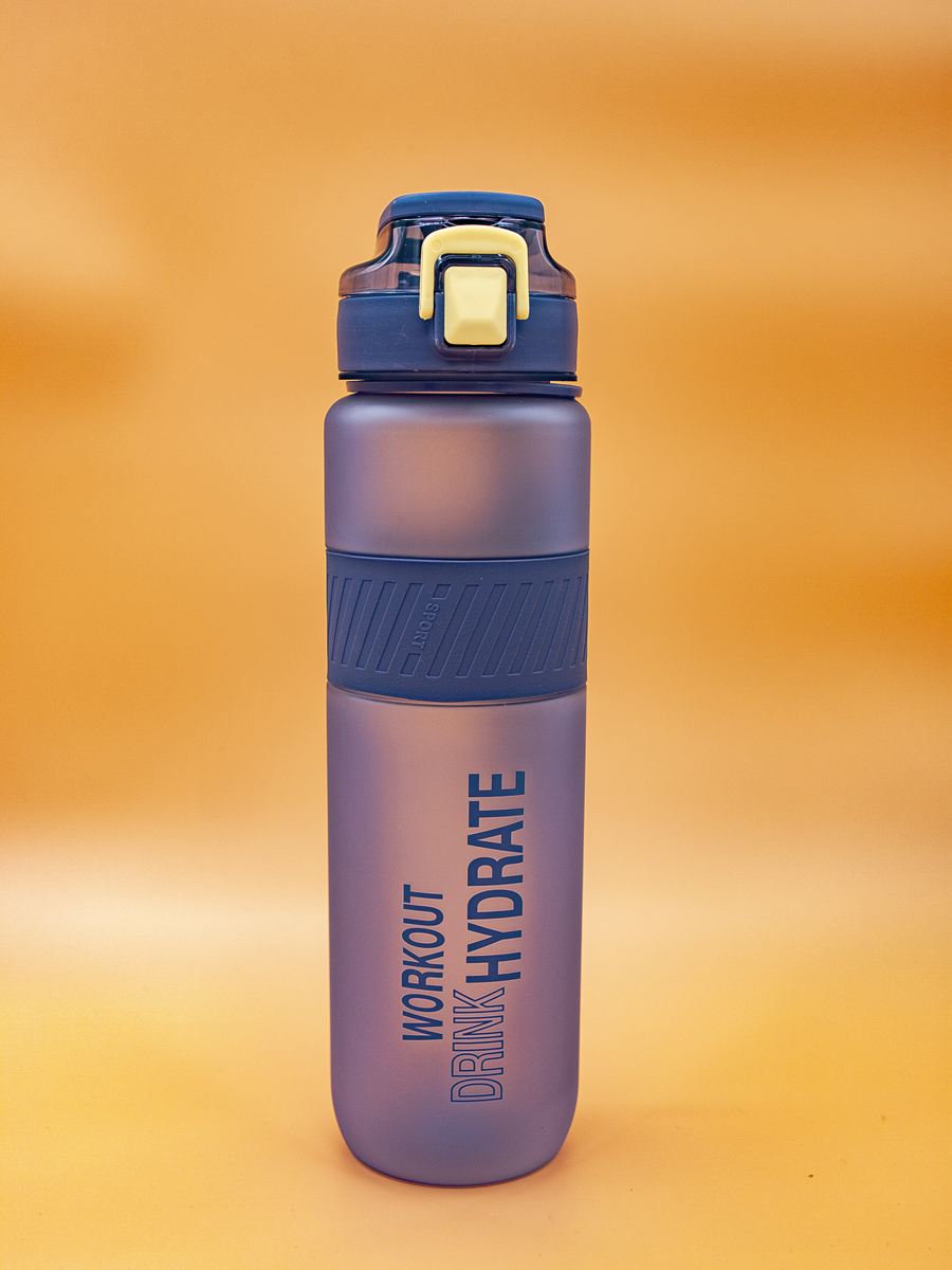 Бутылка 1000 мл Drink, пластик, с резиновой вставкой, ассорти YY 547