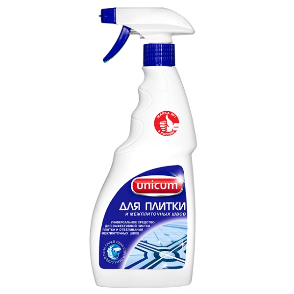 Средство чистящее для ванн 500мл UNICUM для плитки и межплиточных швов, курок