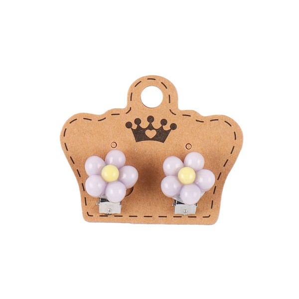 Серьги клипсы КОКОС Flower 1,7см, сиреневый 216366