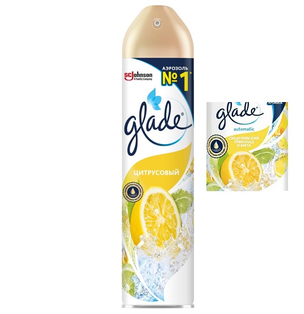 Освежитель воздуха GLADE 300мл Сицилийский лимонад и мята