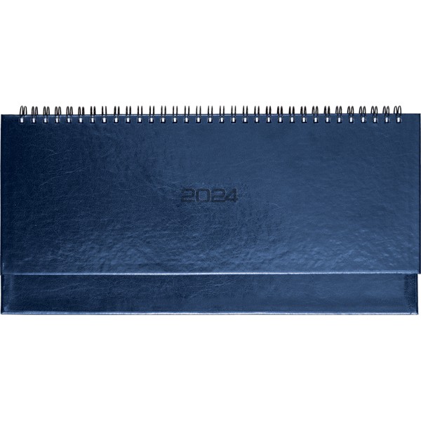 Планинг датир. 2024г. Attomex. Visa, кожзам, спираль, темно-синий 2239452