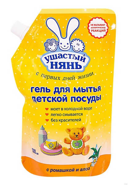 Средство д/посуды УШАСТЫЙ НЯНЬ 500 мл, дой-пак
