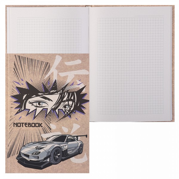 Записная книжка А5 Аниме машина, 96л, мат.ламин, 13431-EAC