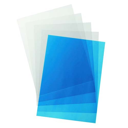 Обложки пластик прозрачн.А-4, 0,2(1/100) синий