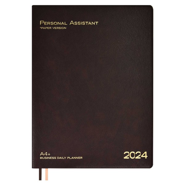 Ежедневник А-4+ датир. 2024г ESCALADA ШЕВРЕТ ГЛОС коричневый, кожзам, 63716