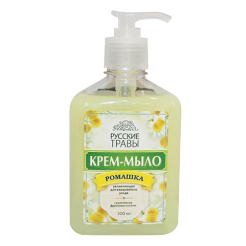 Крем-мыло жидкое 300мл Русские Травы Ромашка с дозатором