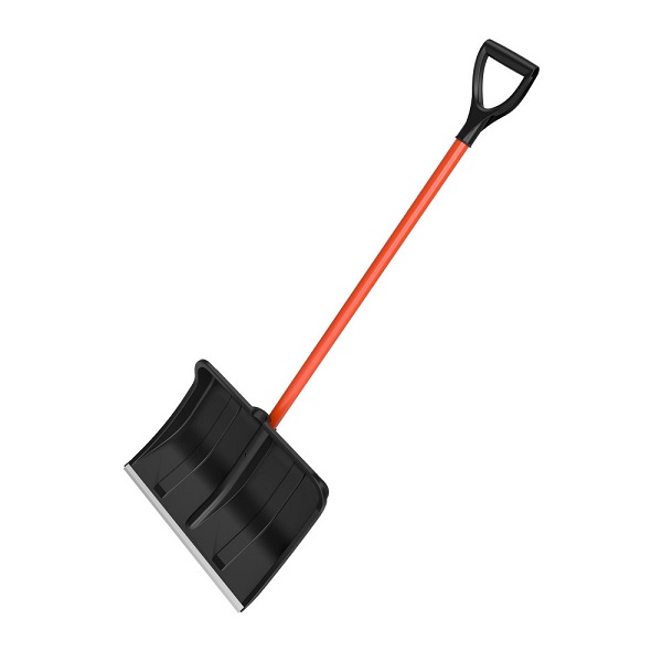 Лопата снег. 500*400 мм пластиковая, метал.черенок, с алюмин.планкой, V-ручка, Богатырь