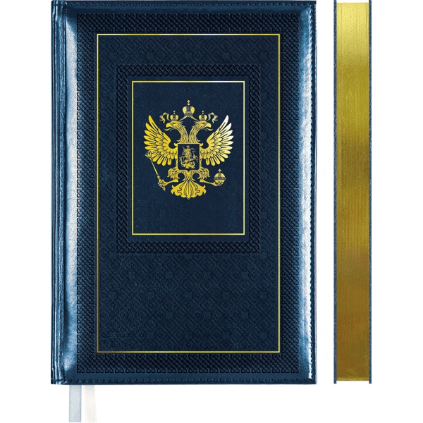 Ежедневник А-5 недатир. deVENTE. Symbol, кожзам, термотиснение, тисн.фольгой, синий 2034910