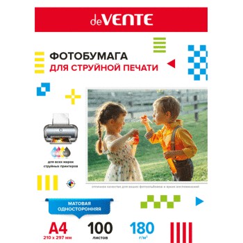 Фотобумага deVENTE А4 180гр, 100л, матовая 2042905