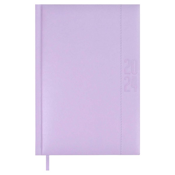 Ежедневник А-5 датир. 2024г. ESCALADA ПЛОНЖЕ ЭКОНОМ, кожзам, сиреневый, 63749