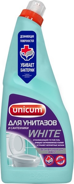 Средство д/туалета  750мл UNICUM с гипохлоритом, гель