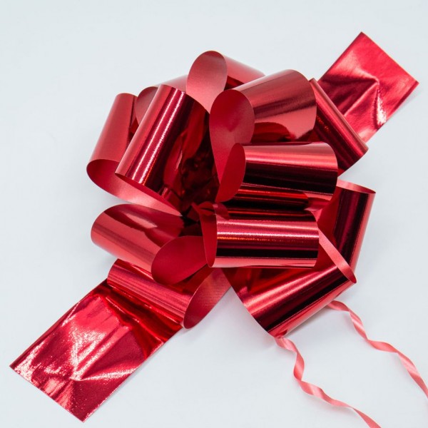 Бант-шар 5 см фольга красный ч15729