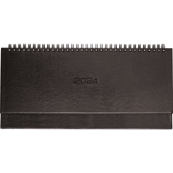 Планинг датир. 2024г. Attomex. Visa, кожзам, спираль, черный 2239450