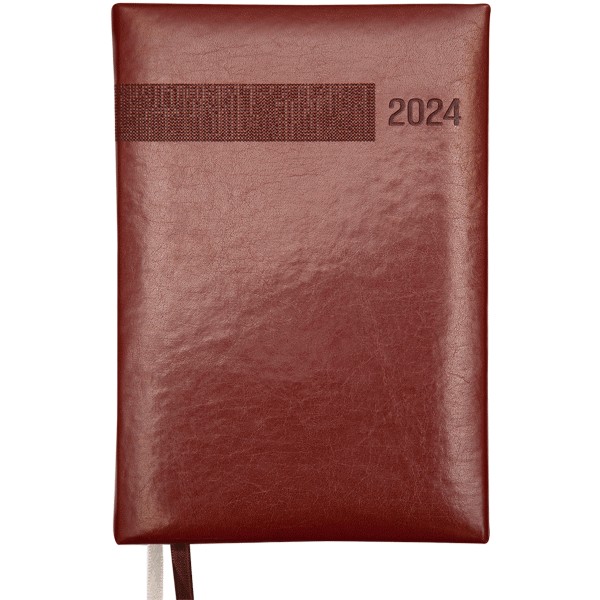 Ежедневник А-5 датир. 2024 г. deVENTE. Matrix, кожзам, термо тиснение, коричневый 2232454