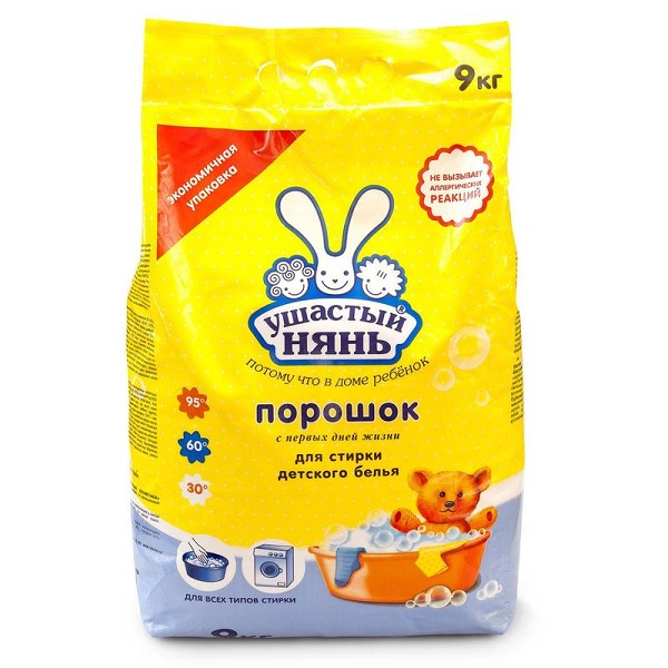 Порошок стиральный Ушастый Нянь детский 9кг